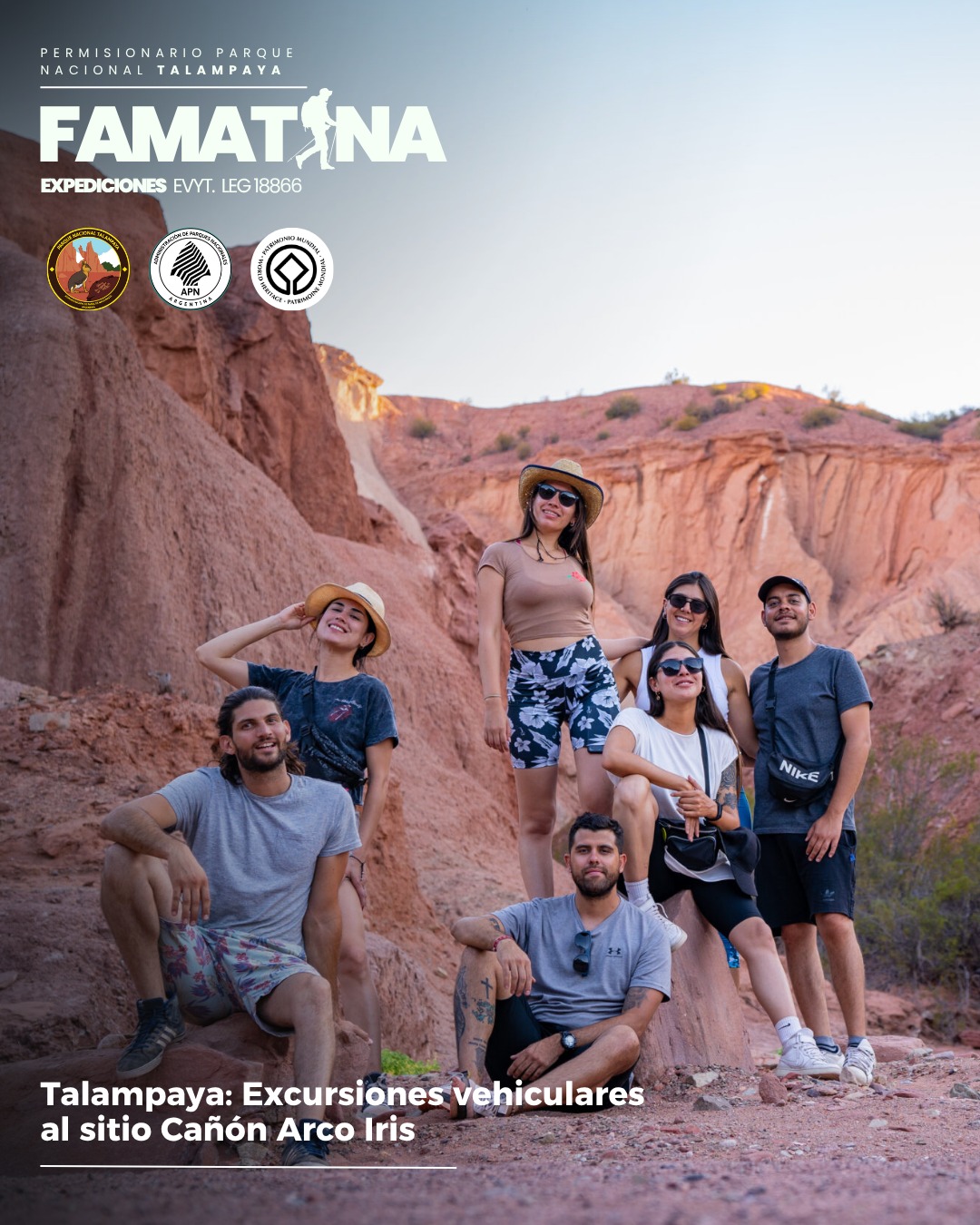 Excursión vehicular Cañón Arco Iris Talampaya